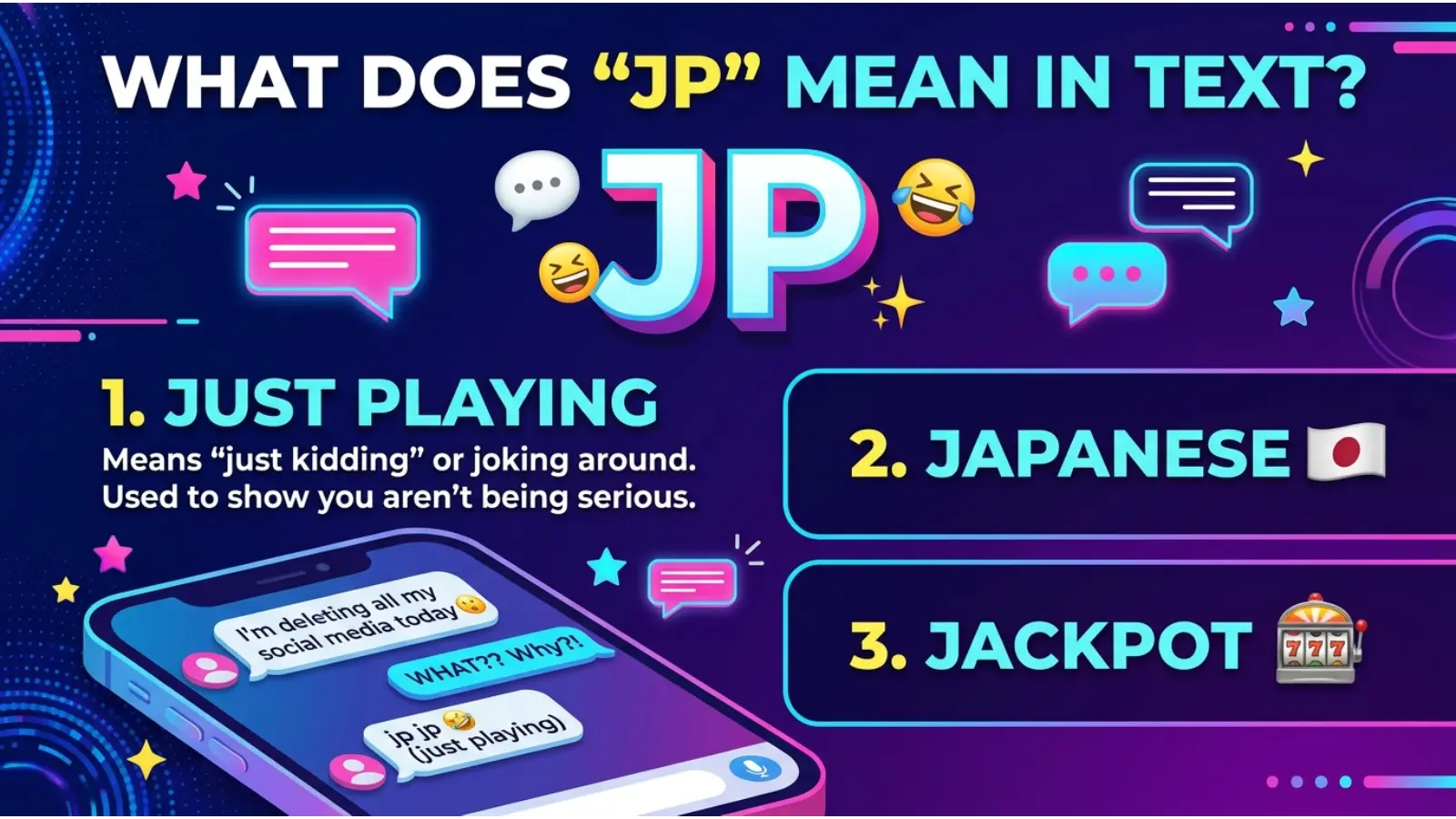 what does jp mean in text