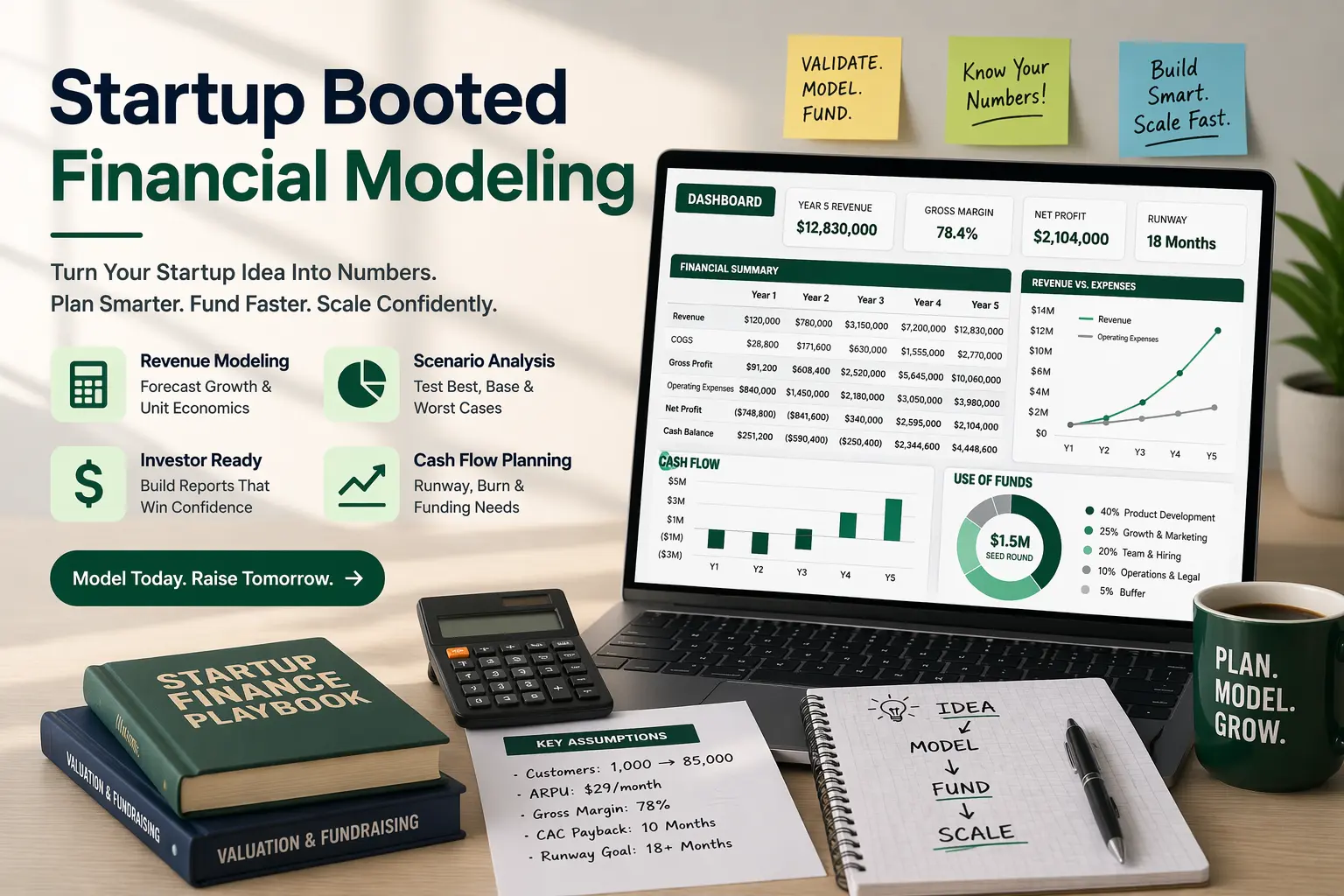 Startup Booted Financial Modeling